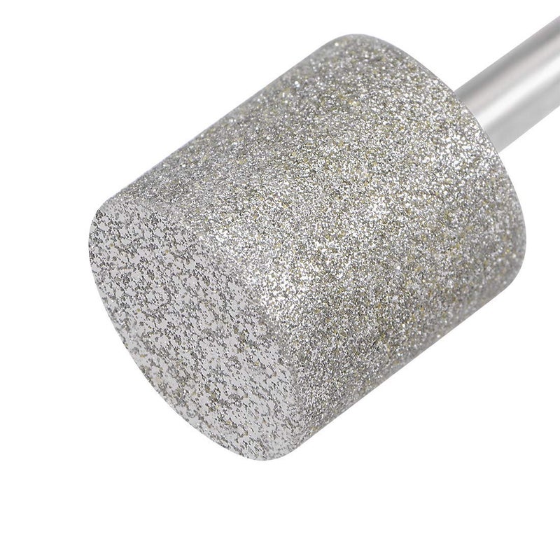 NACX 20Pcs Diamond Grinding Bits, 12mm Cylinder Head, 1/8 Shank, 45mm Long Diamond Coated Burr Mounted Point - Image 3